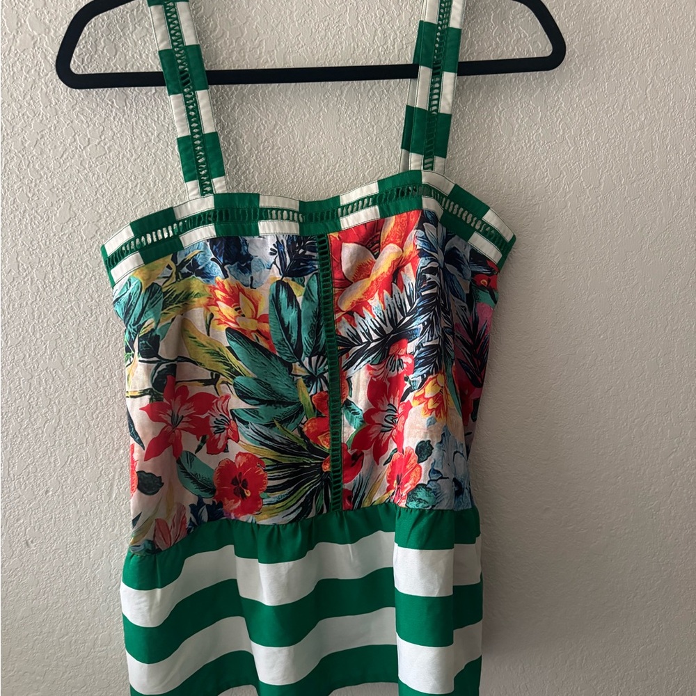 Banjara Green and White Floral Dress